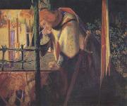 Sir Galahad at the Ruined Chapel (mk28), Dante Gabriel Rossetti